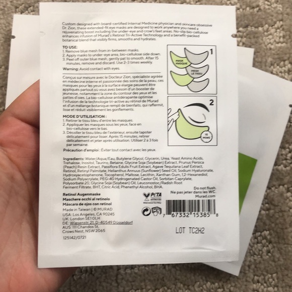 4 X Murad resurgence retinol youth renewal eye masks 4ml - Picture 3 of 4